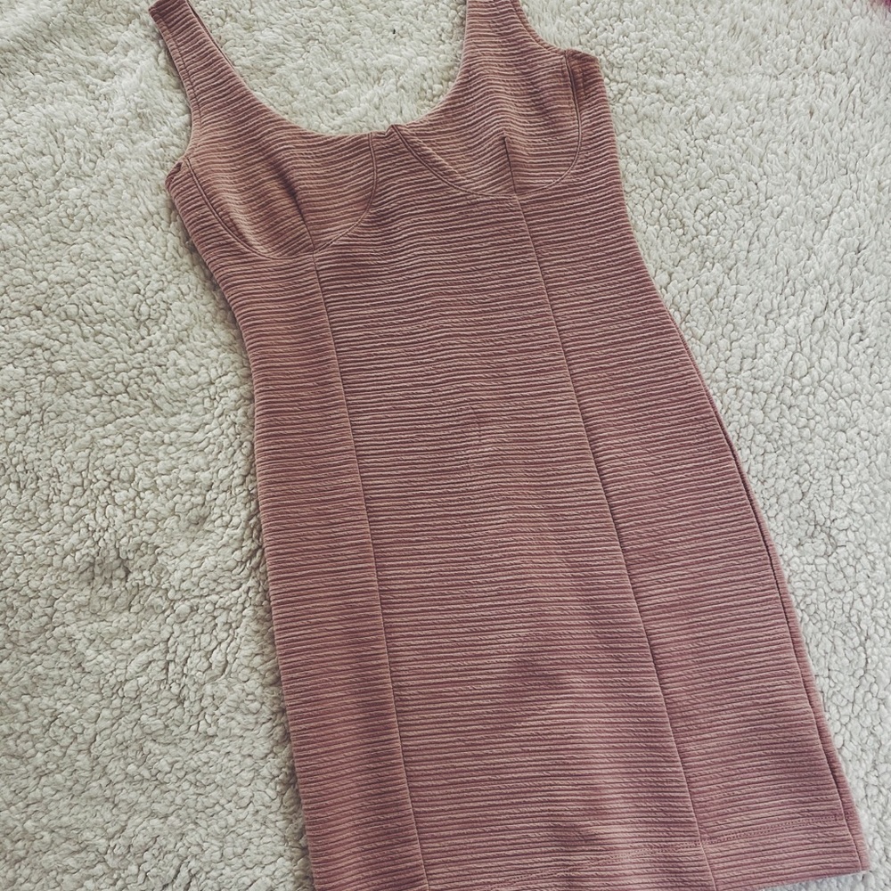 Pink Ribbed Dress🌷